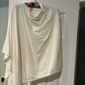 Elegant Cream Women's pull over poncho